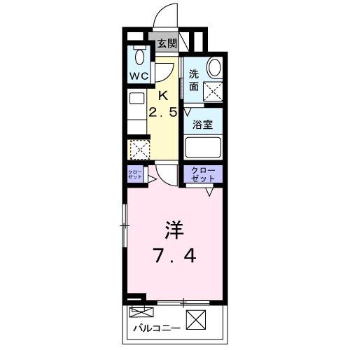 プレッソ杁ヶ池(1K/3階)の間取り写真