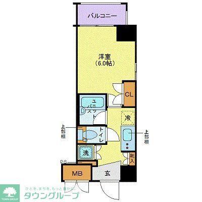 セジョリ大崎(1K/8階)の間取り写真