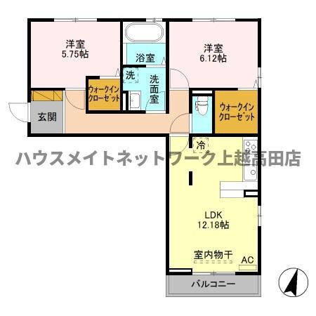 ルミナーレ(2LDK/3階)の間取り写真