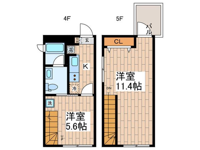 HMJ42714(2K/4階)の間取り写真
