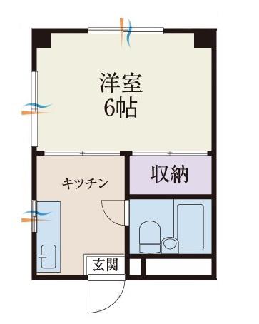BCASA北越谷IIIRE-BORN(1K/1階)の間取り写真