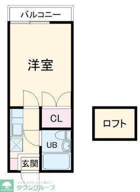 ヴィラ フォレスト(1K/2階)の間取り写真