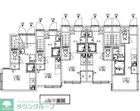 ソルナクレイシア笹塚(1DK/2階)の間取り写真