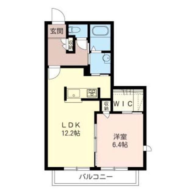 パークアベニュー D(1LDK/2階)の間取り写真