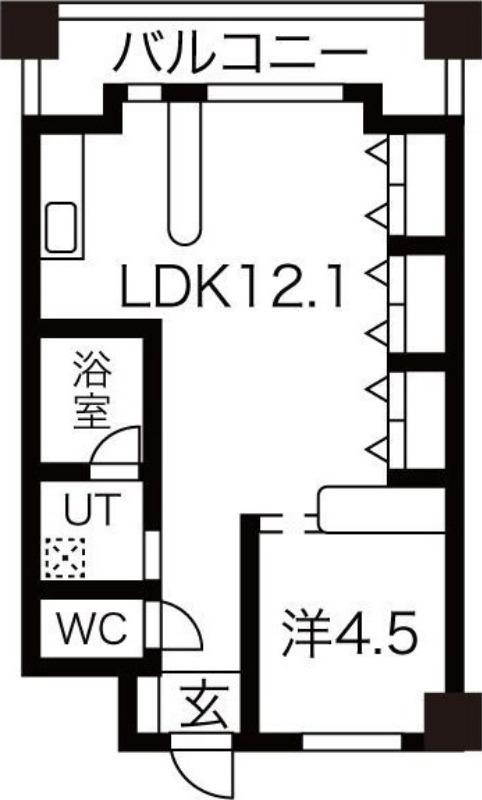 名星ビル(ワンルーム/3階)の間取り写真