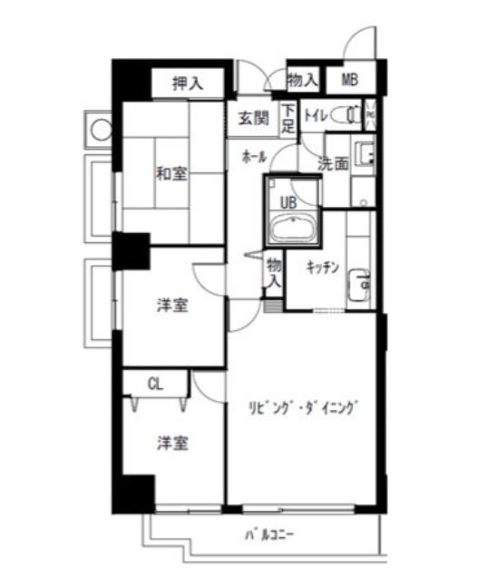 シティパーク津田沼(3LDK/3階)の間取り写真