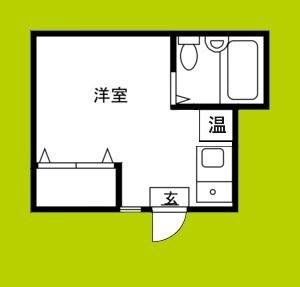 ハイツたんぽぽ(ワンルーム/1階)の間取り写真