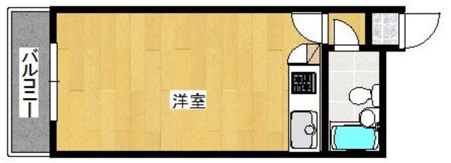 グローリー県庁前(ワンルーム/8階)の間取り写真