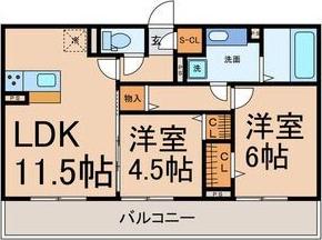 グランシャトー(2LDK/3階)の間取り写真