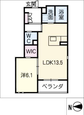 ロンドヴェルチュ覚王山(1LDK/3階)の間取り写真