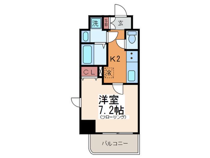 リブリFIRST(1K/5階)の間取り写真
