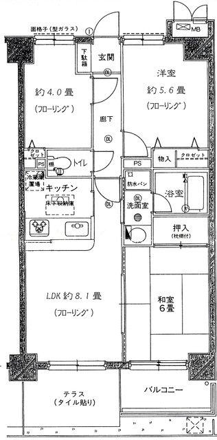 ナイスアーバン五反野中央本町(3LDK/1階)の間取り写真