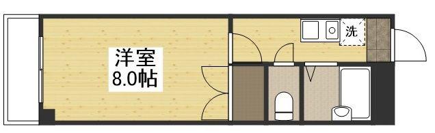 マンションコーラル(1K/3階)の間取り写真