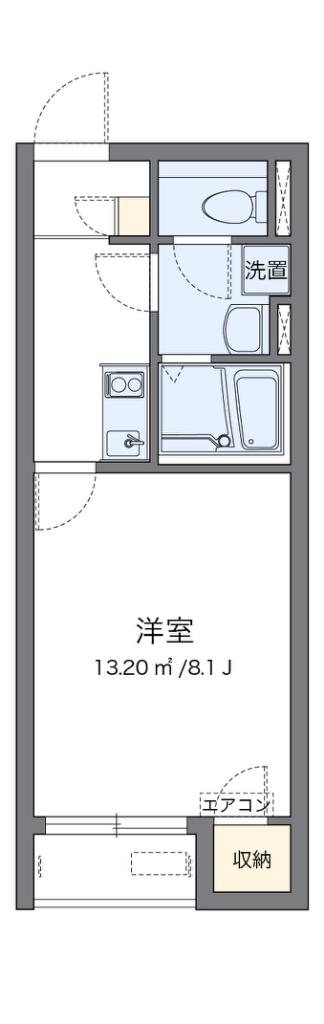 レオネクストPORT(1K/2階)の間取り写真