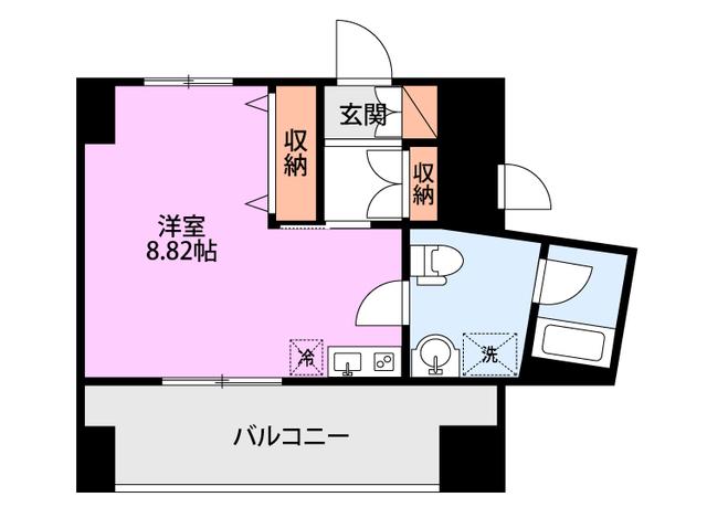 ホポロ古町(ワンルーム/5階)の間取り写真