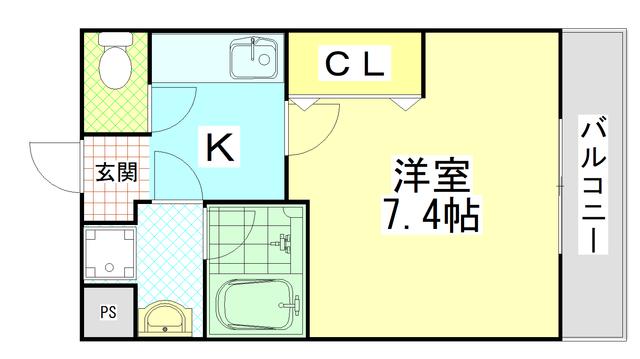 フジパレス パルトネールさとのII番館(1K/1階)の間取り写真