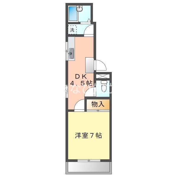 マンション麻美(1DK/3階)の間取り写真