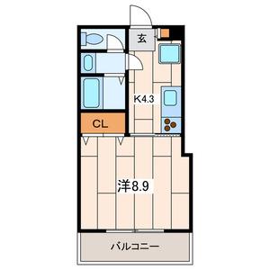 ローズマンションアール&エー(2DK/3階)の間取り写真