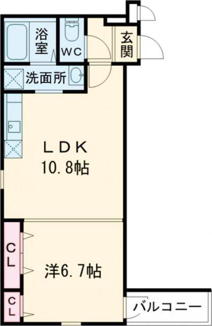 エスポワール(1LDK/1階)の間取り写真