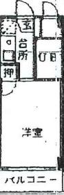 パープルハイツ森下(ワンルーム/4階)の間取り写真