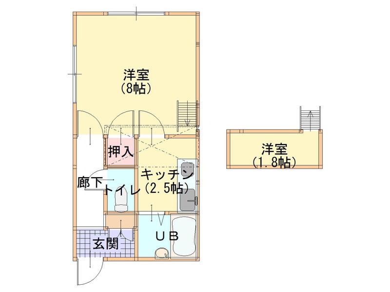 アネックス城北(1K/2階)の間取り写真