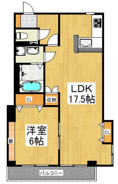 永井マンションB(1LDK/2階)の間取り写真