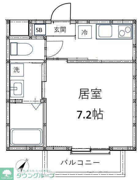 MAISON BRILLIO(1K/1階)の間取り写真