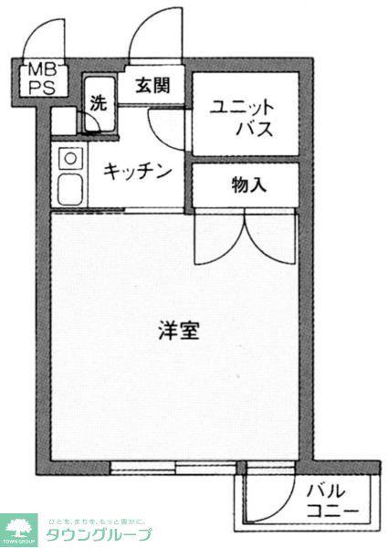 メインステージ中野(1K/3階)の間取り写真