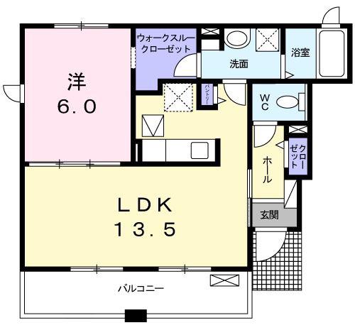 ルーチェ・S 吉山 A(1LDK/1階)の間取り写真