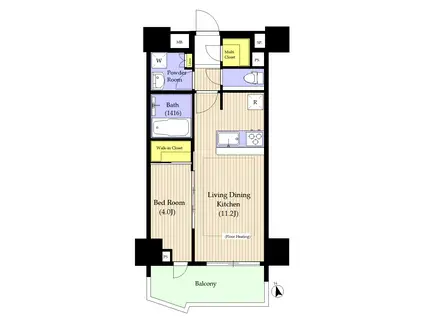 イトーピア目白カレン(1LDK/5階)の間取り写真