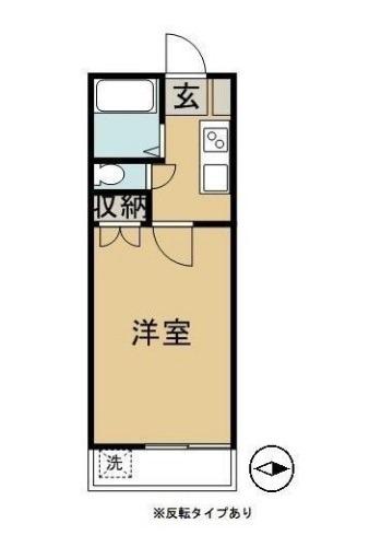 キャフェフロール(1K/2階)の間取り写真