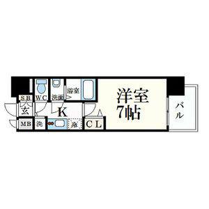 プレサンス名古屋STATIONサティナ(1K/11階)の間取り写真