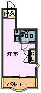 ドーム四ツ谷(ワンルーム/3階)の間取り写真