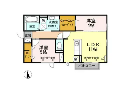 イル・プルミエ(2LDK/1階)の間取り写真