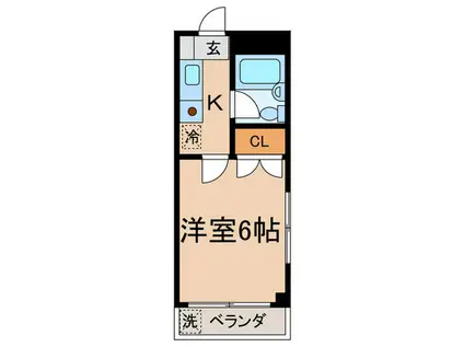 永山マンション(1K/4階)の間取り写真