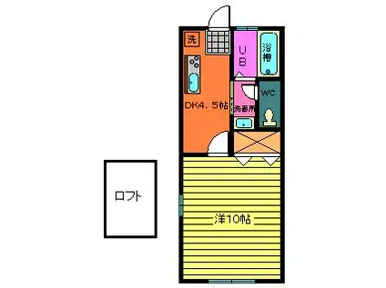 マ・メゾンクレール(1K/2階)の間取り写真