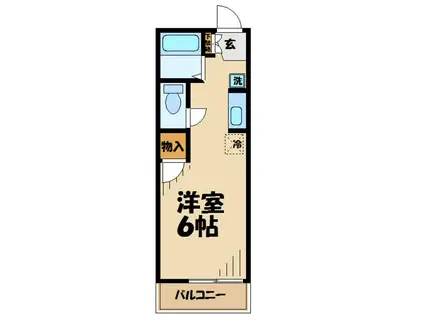 コモハウスII(1K/1階)の間取り写真