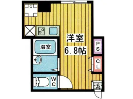 幸和神戸駅前ビル(ワンルーム/2階)の間取り写真