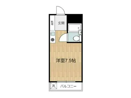 駒込K&M(ワンルーム/1階)の間取り写真