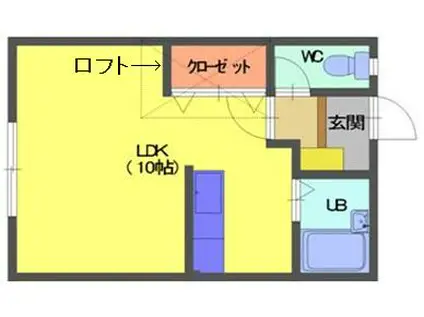 グレース小坂(ワンルーム/1階)の間取り写真