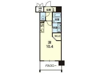 テクノパレス THE YUUKI(ワンルーム/8階)の間取り写真