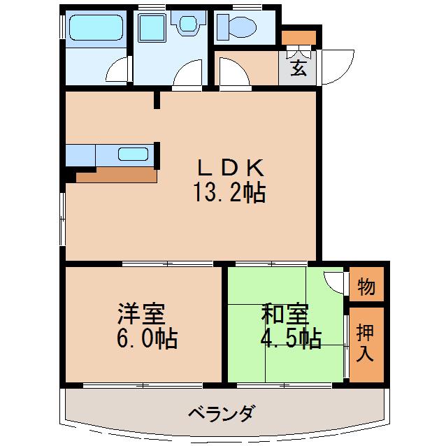 マ・メゾン(2LDK/3階)の間取り写真