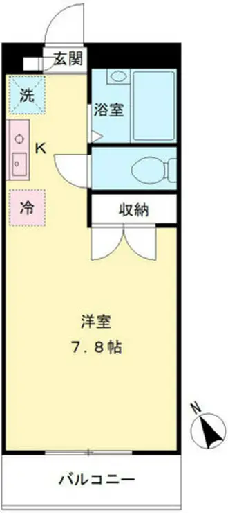 笠原北野マンション 3階階 間取り