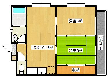 ファームヤード(2LDK/3階)の間取り写真