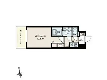 S-RESIDENCE桜本町AWESOMEなんでも乗ります(1K/14階)の間取り写真