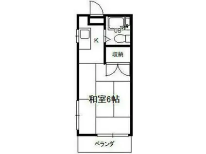 田所コーポ(1K/3階)の間取り写真