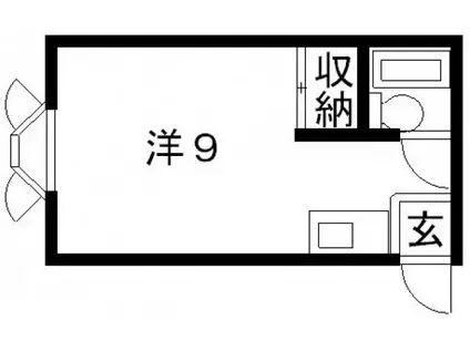 パール小路(1K/1階)の間取り写真