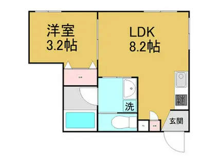 ET TOI 中村公園(1LDK/4階)の間取り写真