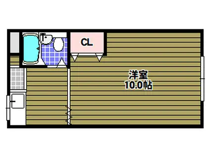 酒谷ハイツ(1K/2階)の間取り写真