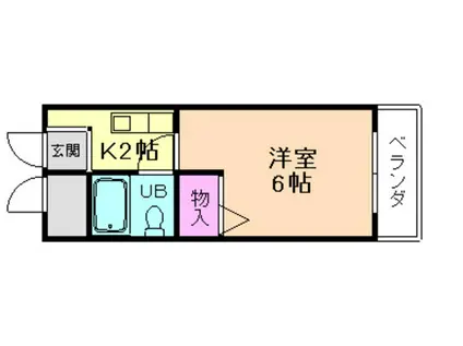 エクセレント箕面(1K/3階)の間取り写真